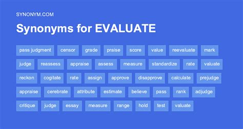 synonym for valuation|synonyms and antonyms for evaluate.